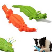 Juguetes para mascotas de cocodrilo de goma indestructible Juguetes para masticar perros